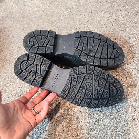 Clarks Westlynn Ayla Womens Penny Loafer Sz 7 Black Croc Leather Slip-On Shoes - Picture 8 of 10